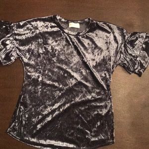 Velvet blue grey size small shirt